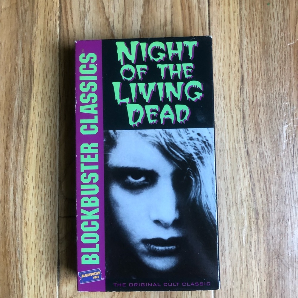 NIGHT OF THE LIVING DEAD VHS 1968 BLOCKBUSTER CLASSICS ZOMBIE HORROR MOVIE